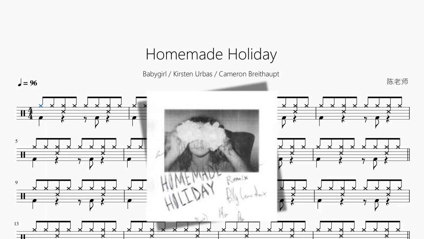 Homemade Holiday【Babygirl & Kirsten Urbas & Cameron Breithaupt】鼓谱封面