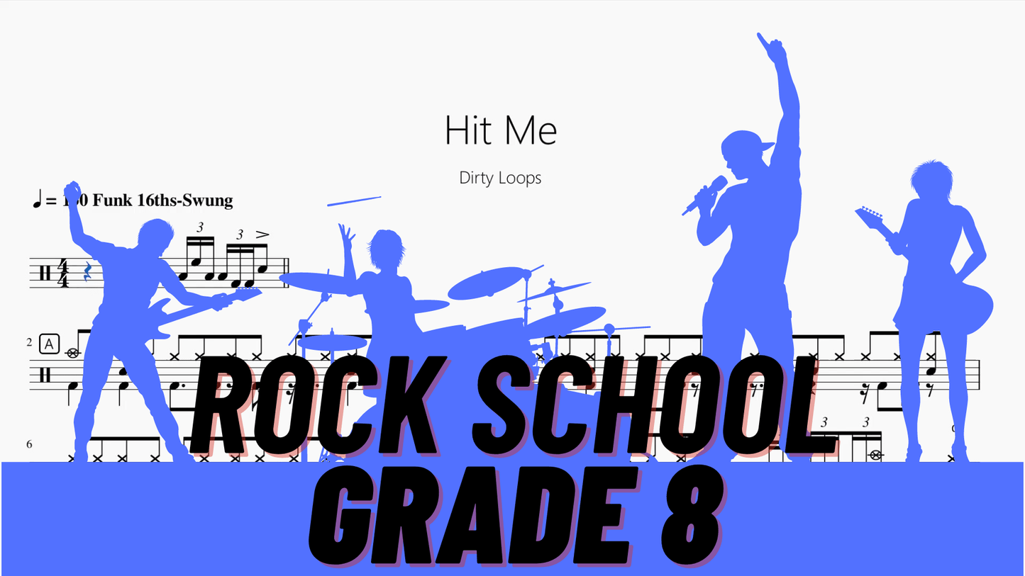 Hit Me【Rock school Lv8】 - 鼓譜 Drumtabs ドラム楽譜