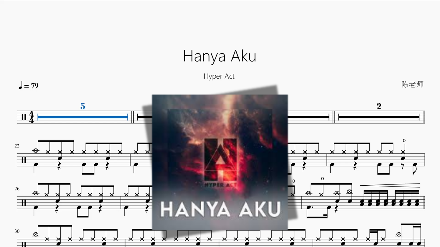 Hanya Aku【Hyper Act】鼓谱封面