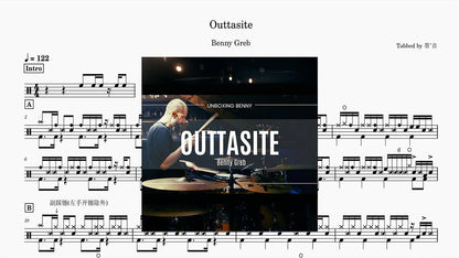 Benny Greb - Outtasite - 鼓譜 Drumtabs ドラム楽譜