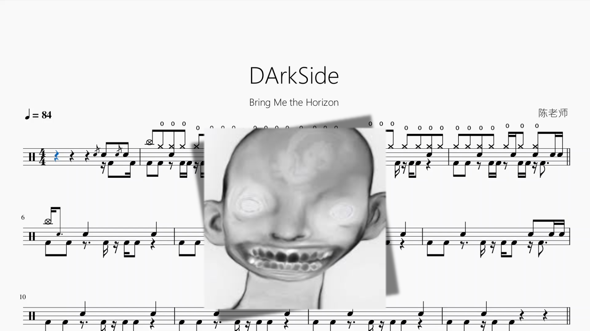 DArkSide【Bring Me the Horizon】 Drum Sheet Music PDF