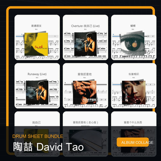 陶喆 David Tao 鼓譜打包合集 統一拼圖封面