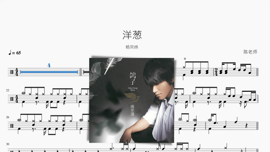 洋葱【杨宗纬】 - 鼓譜 Drumtabs ドラム楽譜