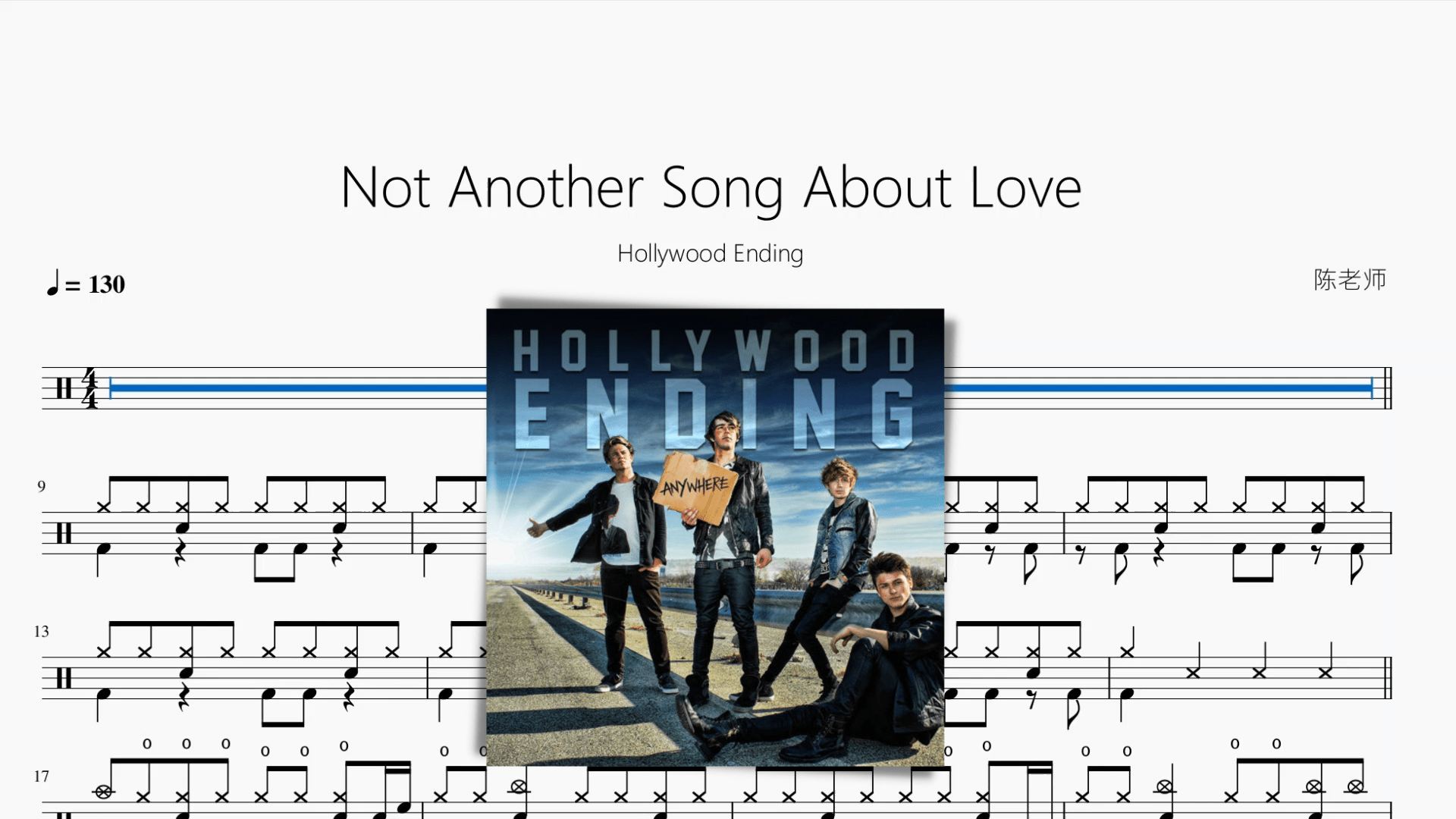 Not Another Song About Love【Hollywood Ending】 - 鼓譜 Drumtabs ドラム楽譜