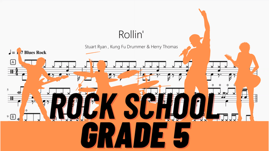 Rollin'【Rock school Lv5】 - 鼓譜 Drumtabs ドラム楽譜