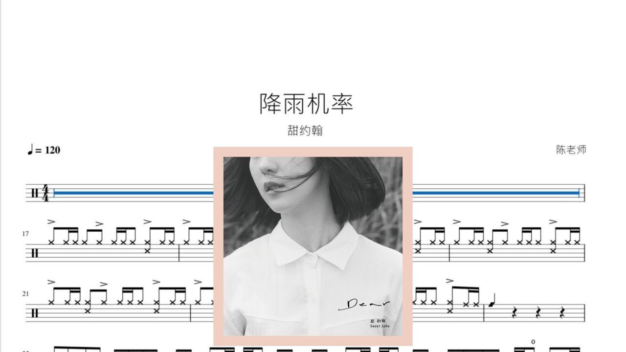 降雨機率 甜約翰（Sweet John） - 鼓譜 Drumtabs ドラム楽譜