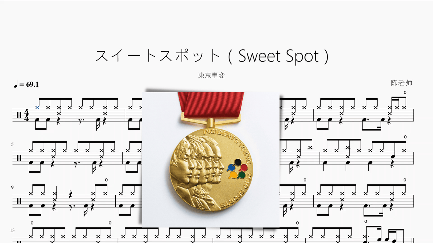 スイートスポット（Sweet Spot）【東京事変】 - 鼓譜 Drumtabs ドラム楽譜